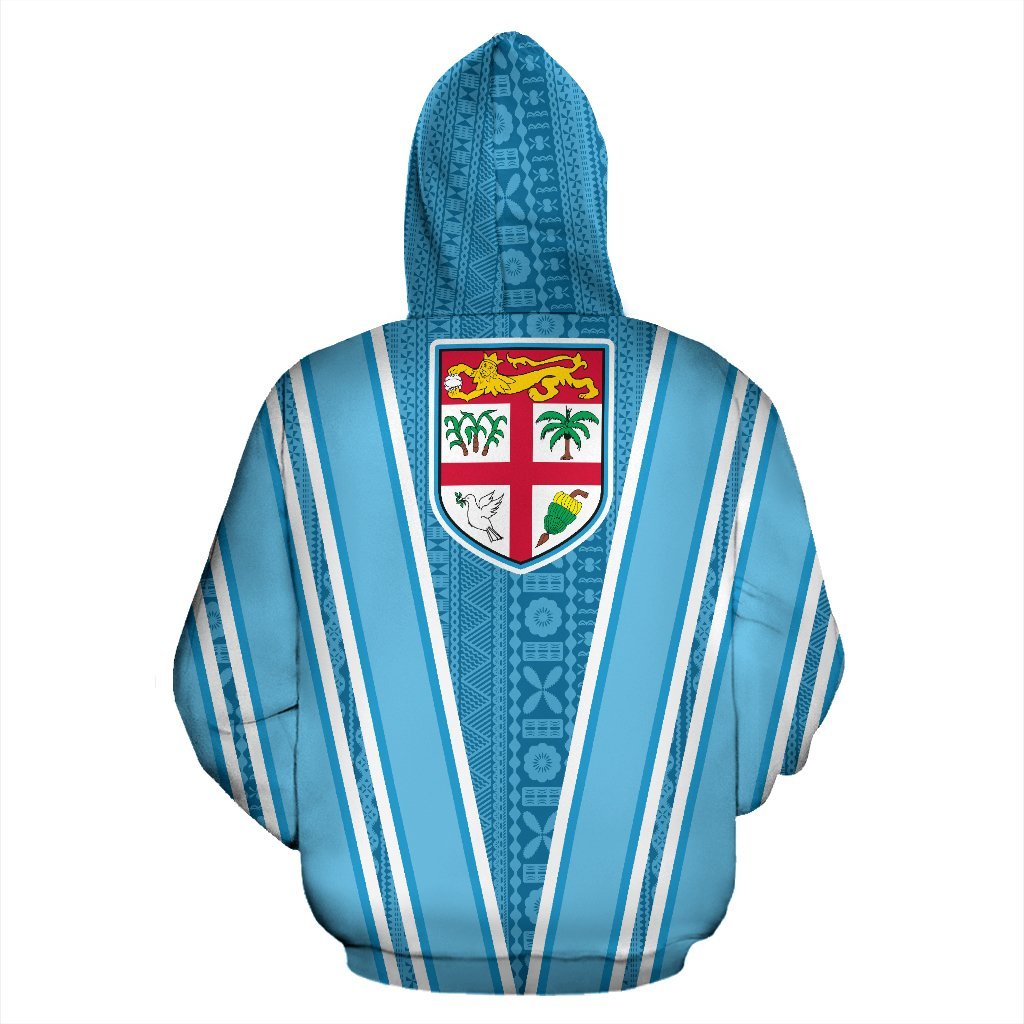 Fiji Tapa Hoodie Fiji Flag New Edition - Polynesian Pride
