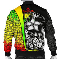Samoa Polynesian Men's Bomber Jackets Reggae - Turtle With Hook - Polynesian Pride