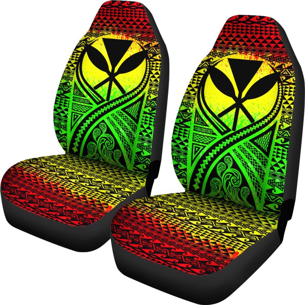 Hawaii Car Seat Cover - Hawaii Kanaka Maoli Polynesian Tattoo Reggae - Polynesian Pride