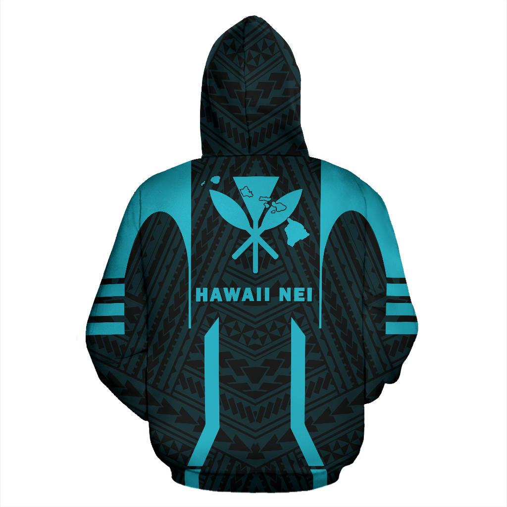 Hawaii Kanaka Polynesian Hoodie Blue - Polynesian Pride