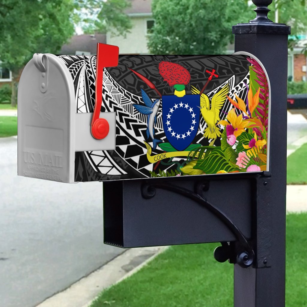 Cook Islands Mailbox Cover - Custom Personalised Tropical Flowers Style - Polynesian Pride