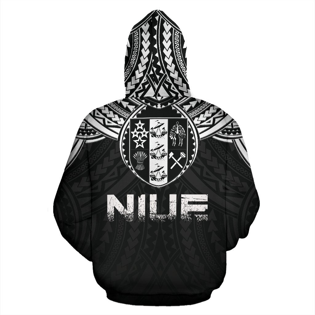 Niue All Over Hoodie Niue Coat of Arms Polinesian A5 - Polynesian Pride