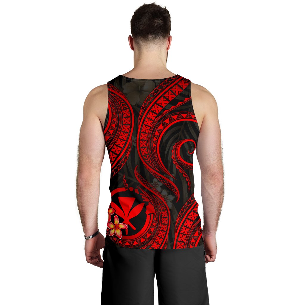 Polynesian Hawaii Men Tank Top - Red Plumeria - Polynesian Pride
