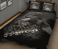 American Samoa Polynesian Eagle Quilt Bed Set - American Samoa Eagle Seal - Polynesian Pride