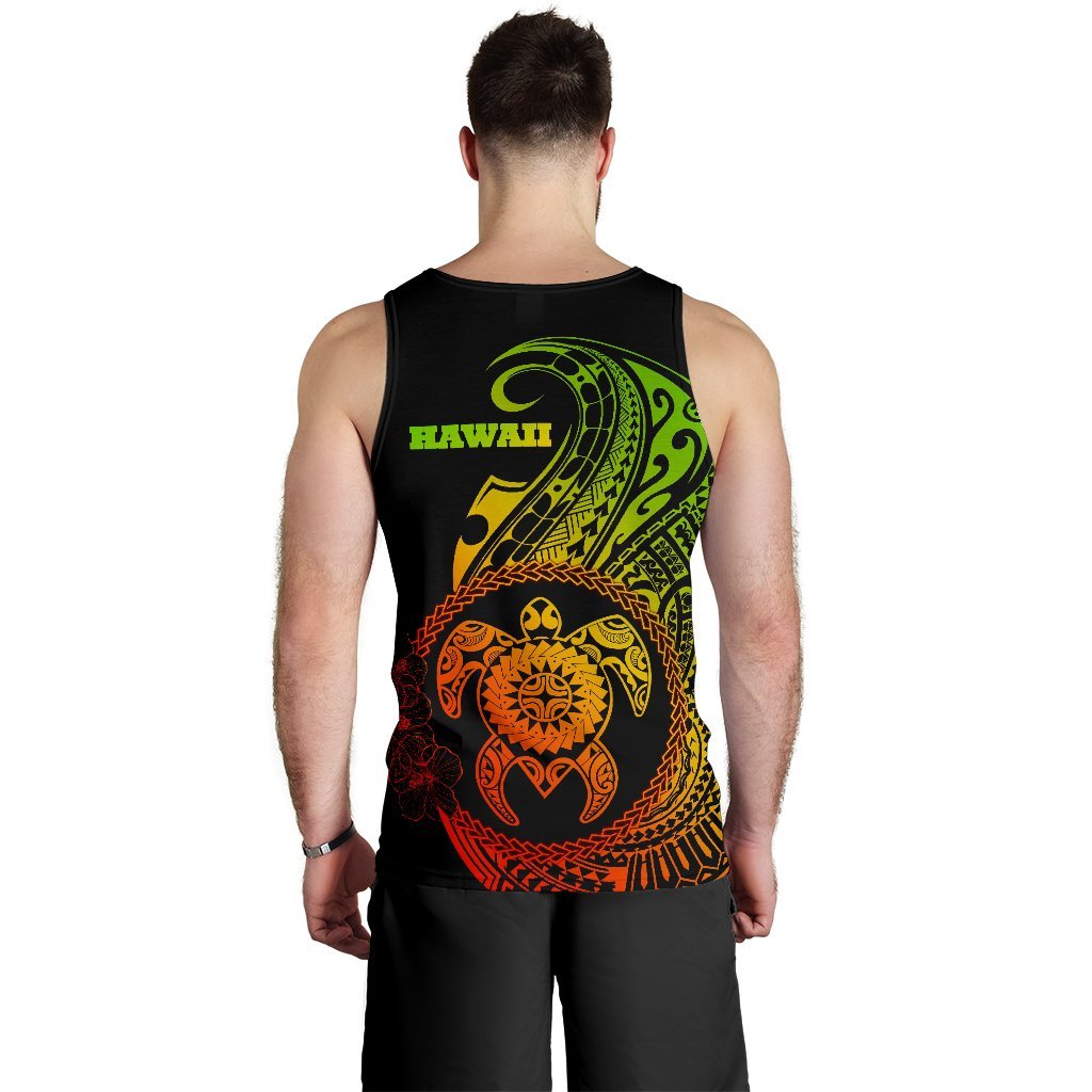 Hawaii Polynesian Men's Tank Top - Vintage Polynesian Turtle (Reggae) - Polynesian Pride