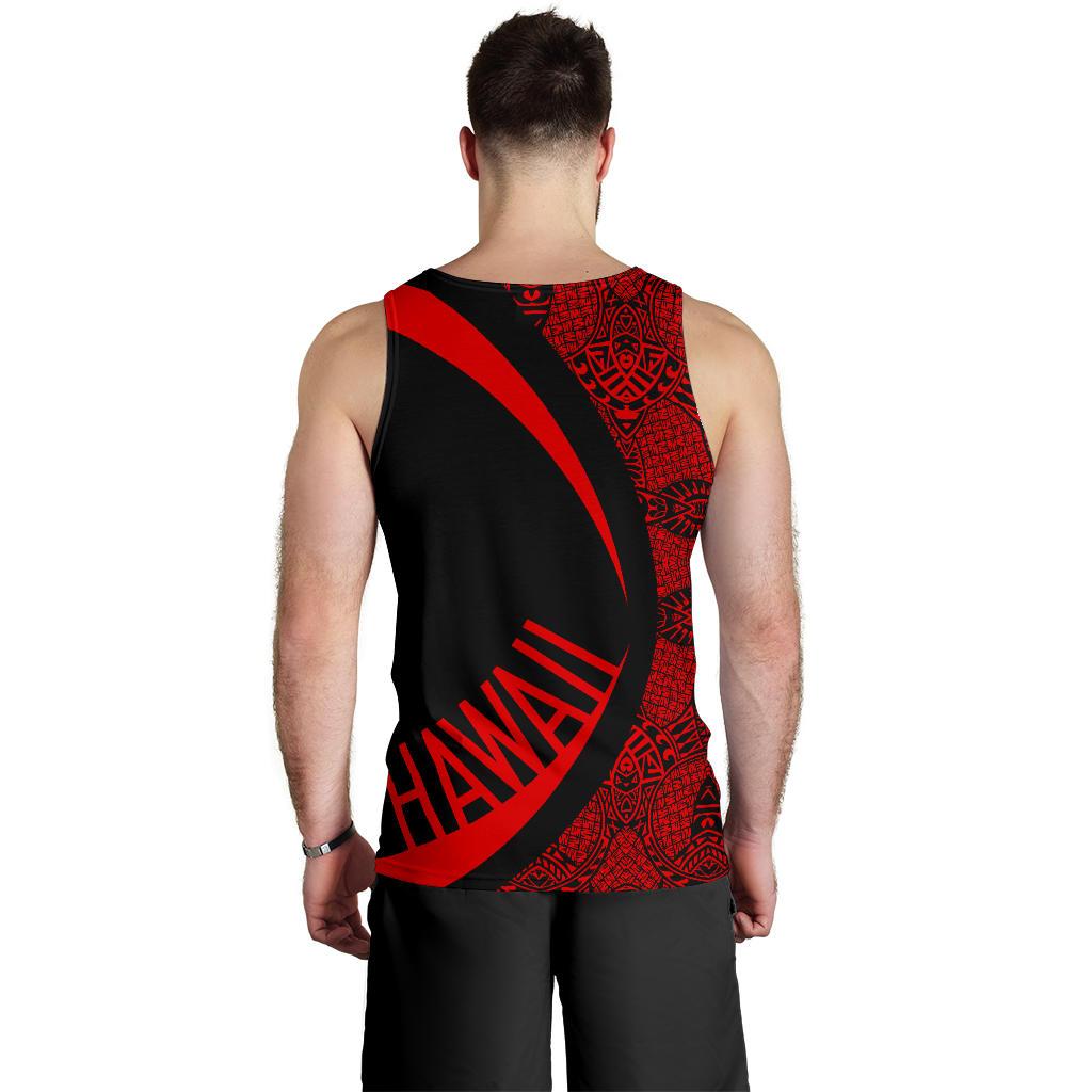 Hawaii Turtle Polynesian Men's Tank Top - Circle Style - Red AH - Polynesian Pride