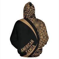 American Samoa Turtle Polynesian Zip up Hoodie Circle Style 03 - Polynesian Pride