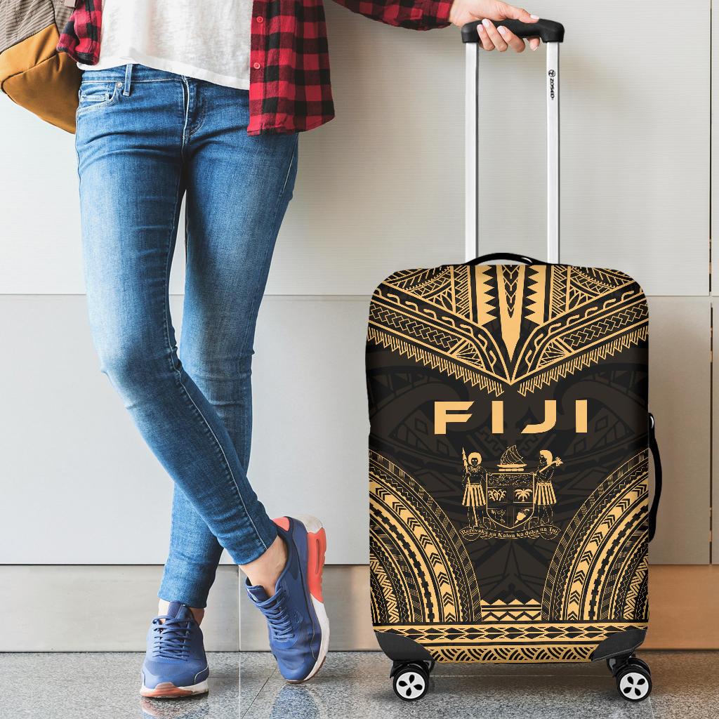 Fiji Polynesian Chief Luggage Cover - Gold Version - Polynesian Pride