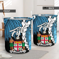 Fiji Polynesian Laundry Basket - Tribal Wave Tattoo Flag Style - Polynesian Pride