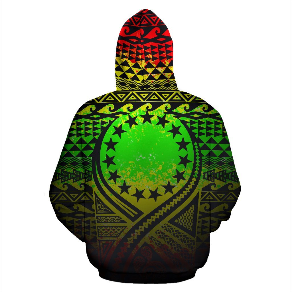 Cook Islands All Over Hoodie Lift up Reggae - Polynesian Pride