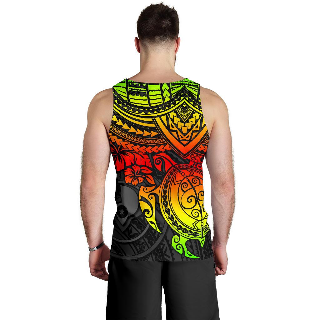 Yap Polynesian Tank Top (Men) - Reggae Turtle - Polynesian Pride