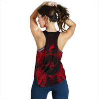 Yap Polynesian Women Tank Top Map Red Red - Polynesian Pride