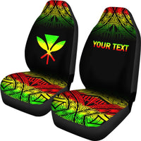 Hawaii Custom Personalised Car Seat Covers - Kanaka Maoli Polynesian Tattoo Fog Reggae - Polynesian Pride