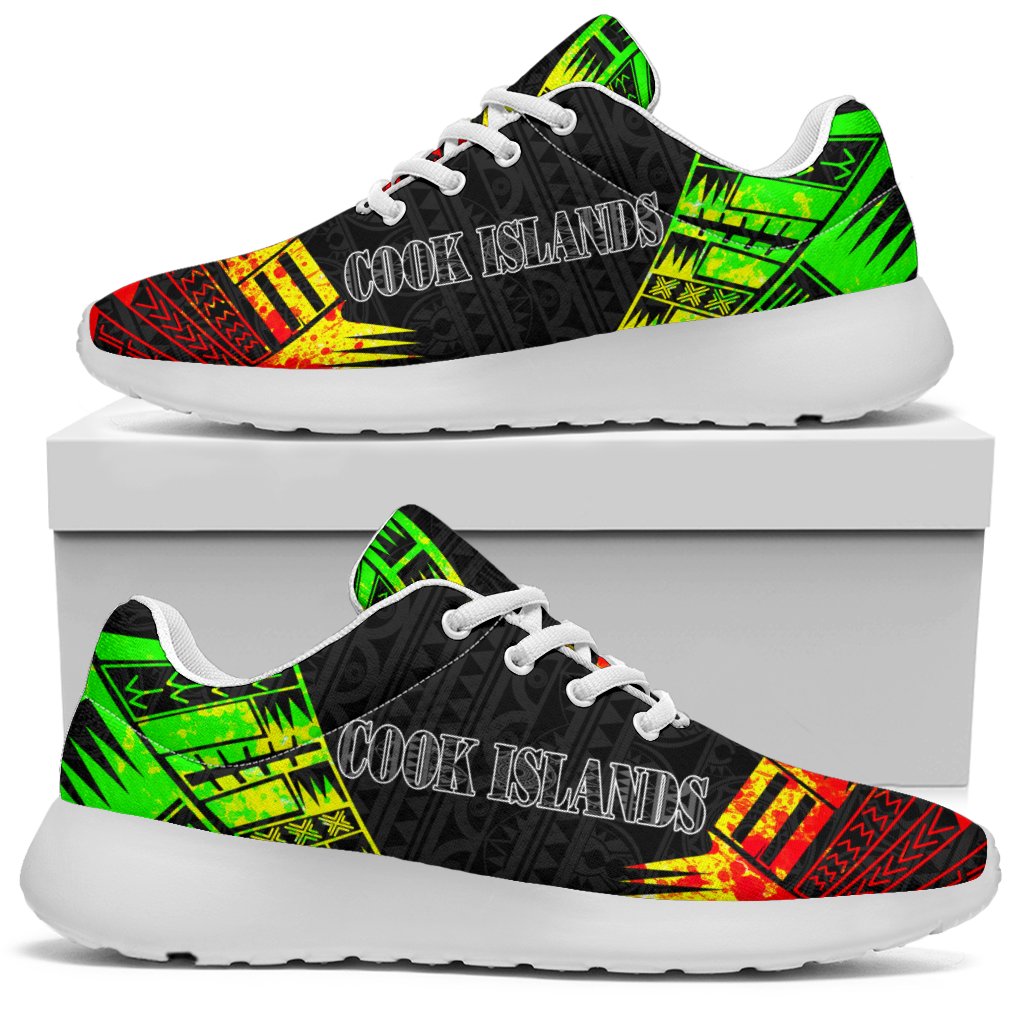 Cook Islands Sport Sneakers - Polynesian Tattoo Reggae - Polynesian Pride