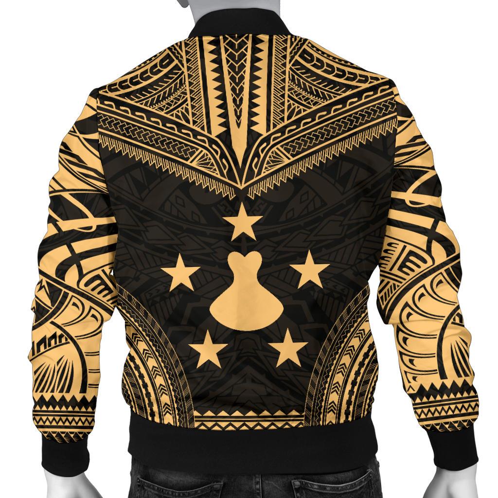 Austral Islands Polynesian Chief Men's Bomber Jacket - Gold Version - Polynesian Pride