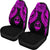 Guam Polynesian Car Seat Covers Pride Seal And Hibiscus Pink - Polynesian Pride