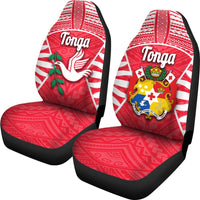 Tonga Car Seat Covers Rugby Style Universal Fit Red - Polynesian Pride
