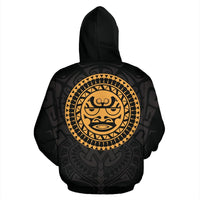 Polynesian All Over Hoodie Polynesian Face Tattoo 5 - Polynesian Pride