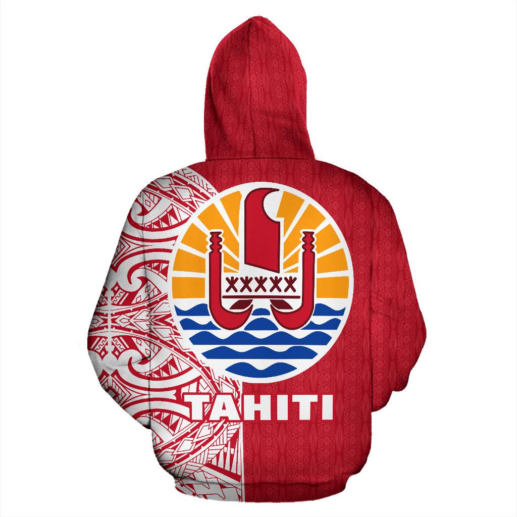 Tahiti All Over Hoodie Polynesian Shoulder Style - Polynesian Pride
