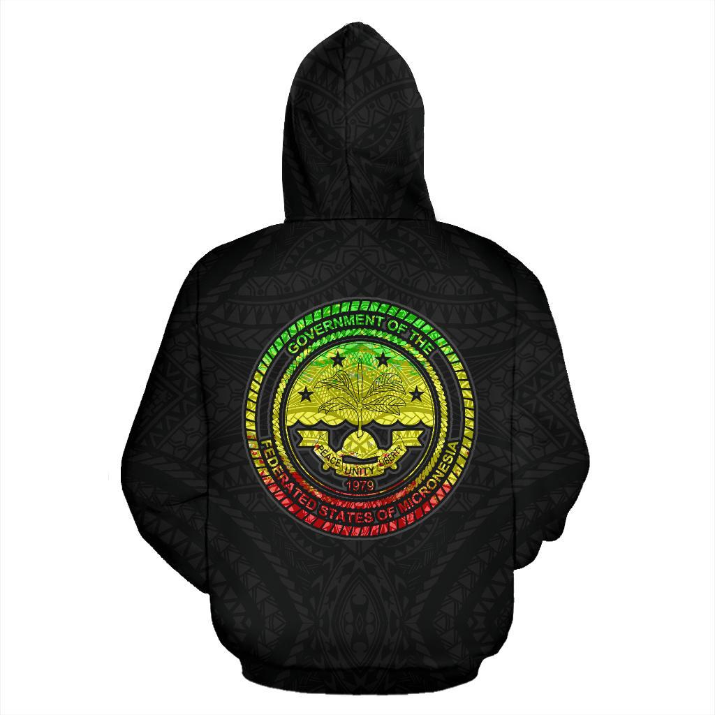 Federates States of Micronesia Custom Hoodie Micronesian Warrior Reggae - Polynesian Pride
