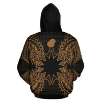 Nauru Polynesian ll Over Hoodie Map Gold - Polynesian Pride