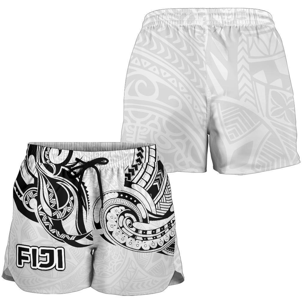 Combo Racerback Tank and Women Short Fiji Rugby Polynesian Waves Style - Polynesian Pride
