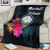 Marshall Islands Polynesian Premium Blanket - Tropical Flower - Polynesian Pride