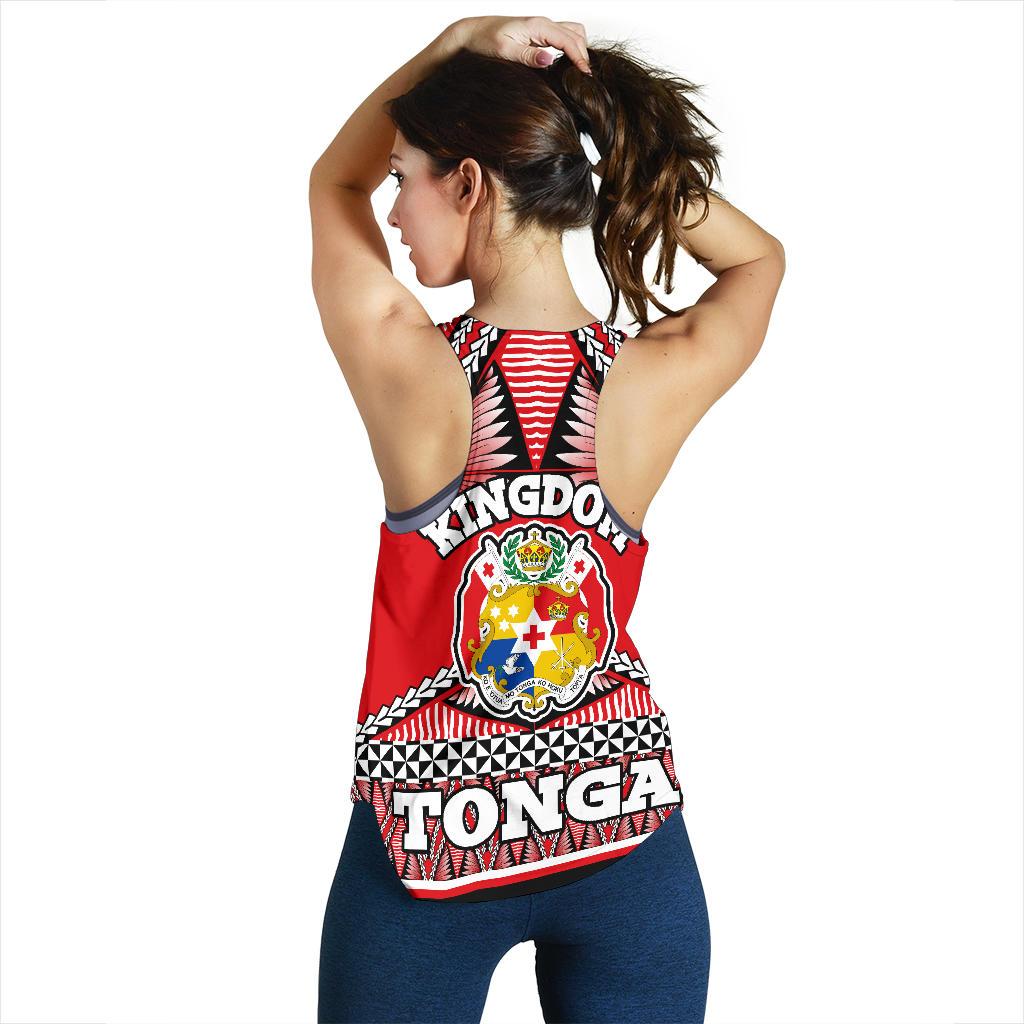 Tonga Polynesian Women's Racerback Tank - Coat Of Arms - Polynesian Pride