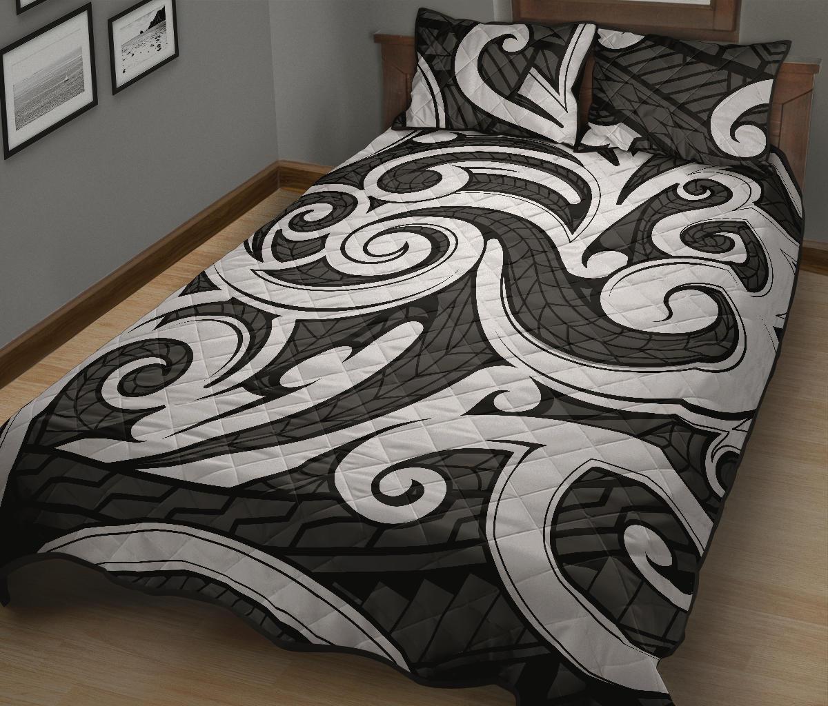 Hawaii Quilt Bed Set Polynesia Maori Ethnic Ornament AH - Polynesian Pride