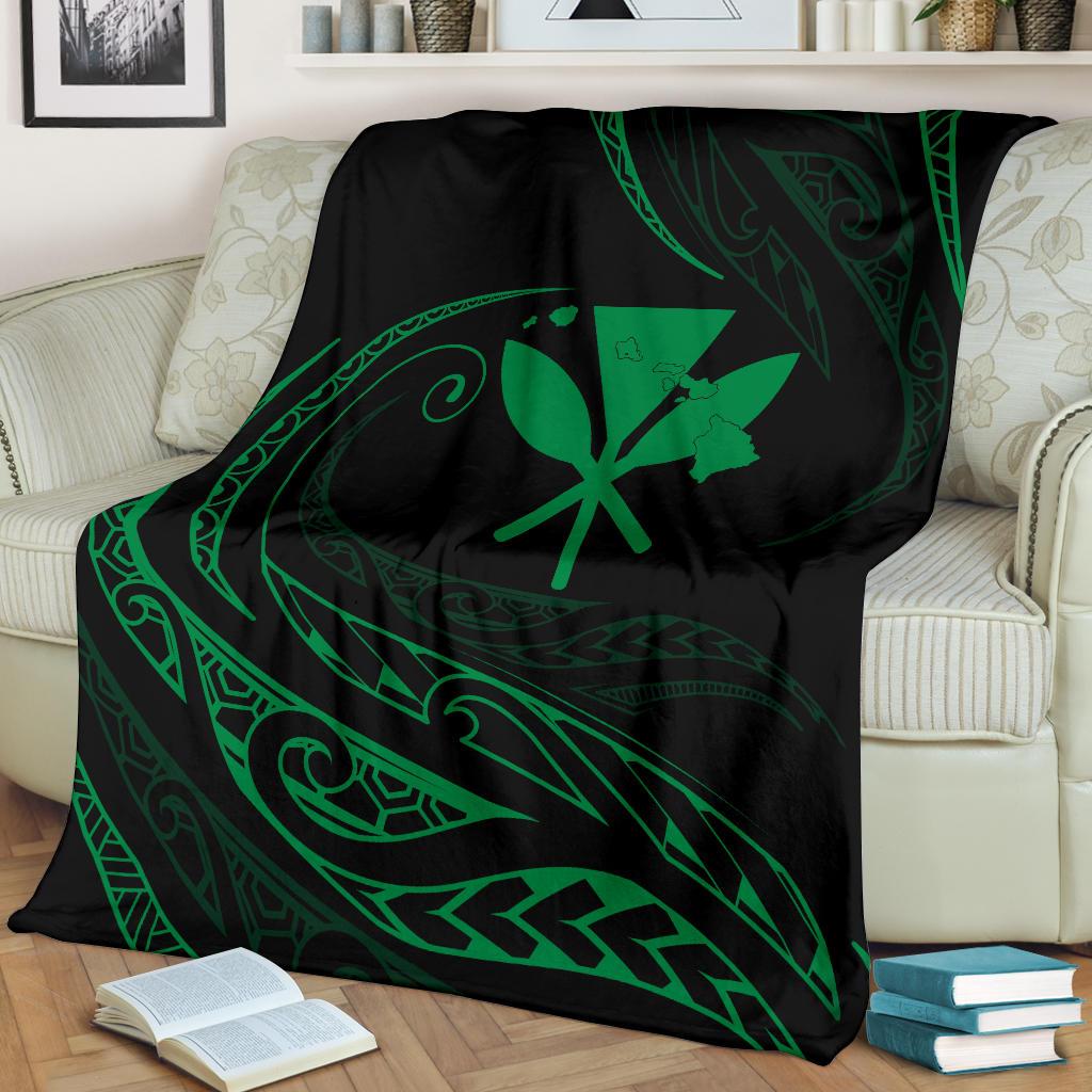Kanaka Premium Blanket - Green - Frida Style - Polynesian Pride