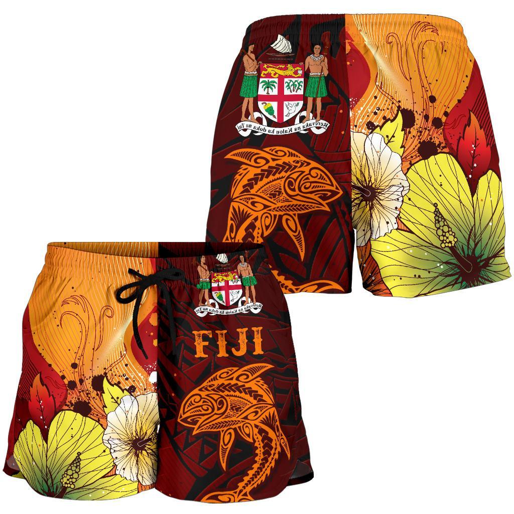 Fiji Women's Shorts - Tribal Tuna Fish - Polynesian Pride