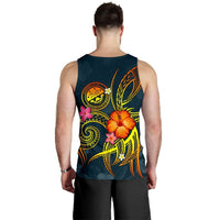 Federated States of Micronesia Polynesian Men's Tank Top - Legend of FSM (Blue) - Polynesian Pride