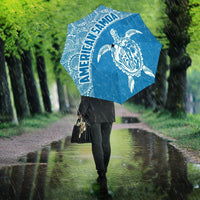 American Samoa Umbrella Turtle Mermaid Polynesian Pattern White Blue Umbrella - TH0 One Size Blue - Polynesian Pride