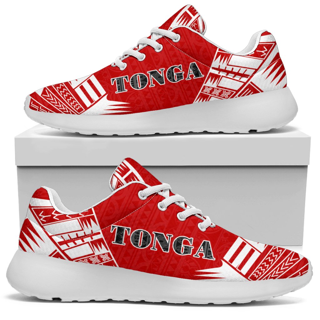 Tonga Sport Sneakers - Polynesian Tattoo Flag - Polynesian Pride