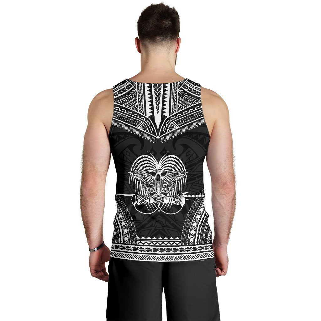 Papua New Guinea Men's Tank Top - Polynesian Chief Black Version - Polynesian Pride