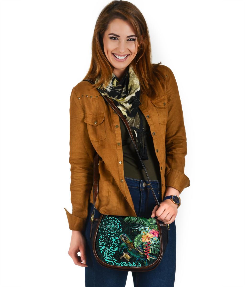 Tiki Polynesian Saddle Bag Turtle Hibiscus - Polynesian Pride