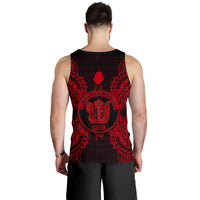 Niue Polynesian Men Tank Top Map Red - Polynesian Pride