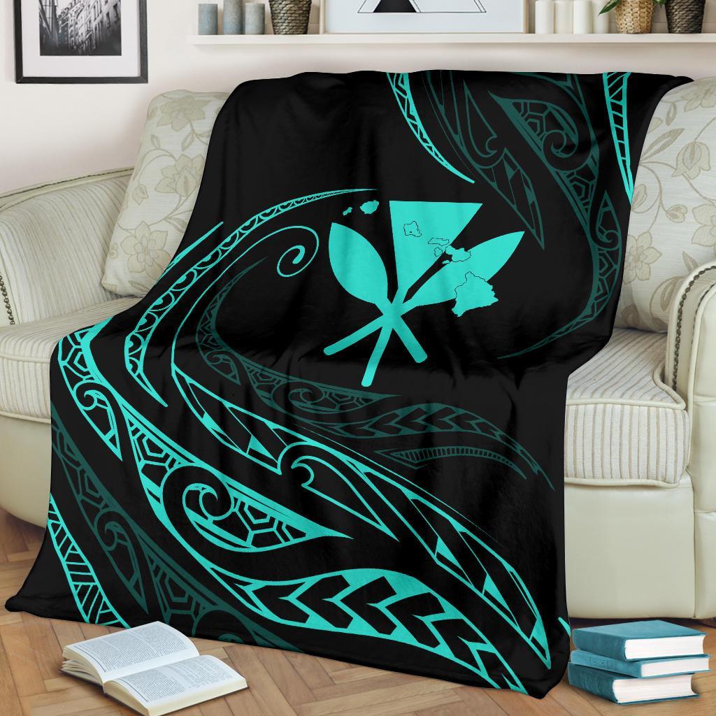 Kanaka Premium Blanket - Turquoise - Frida Style - Polynesian Pride