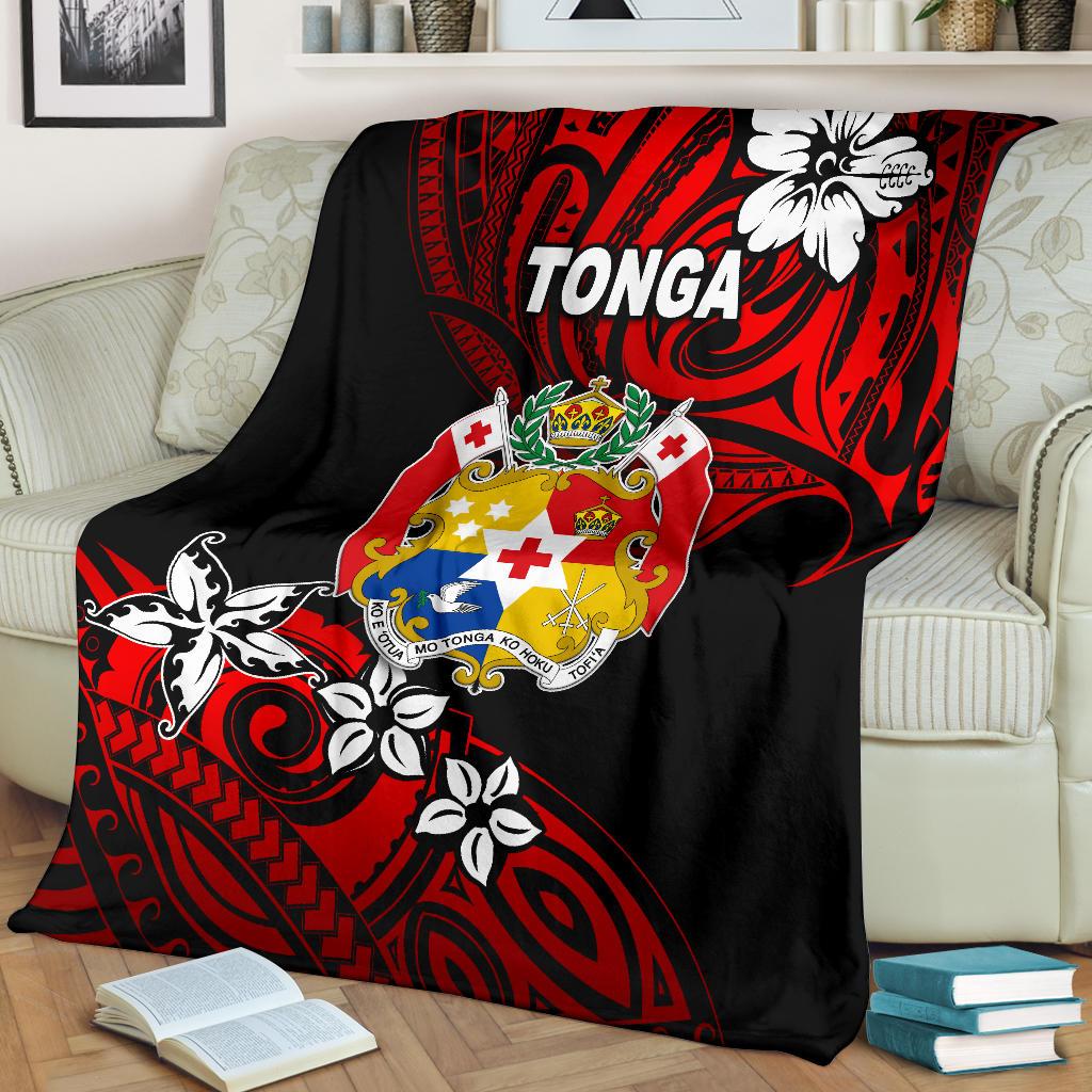 Mate Ma'a Tonga Rugby Premium Blanket Polynesian Unique Vibes - Red - Polynesian Pride