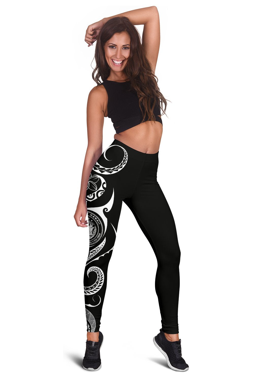 Hawaii Coat Of Arms Polynesian Leggings - Polynesian Pride