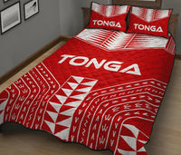 Tonga Quilt Bed Set - Tonga Pattern - Red Version - Polynesian Pride