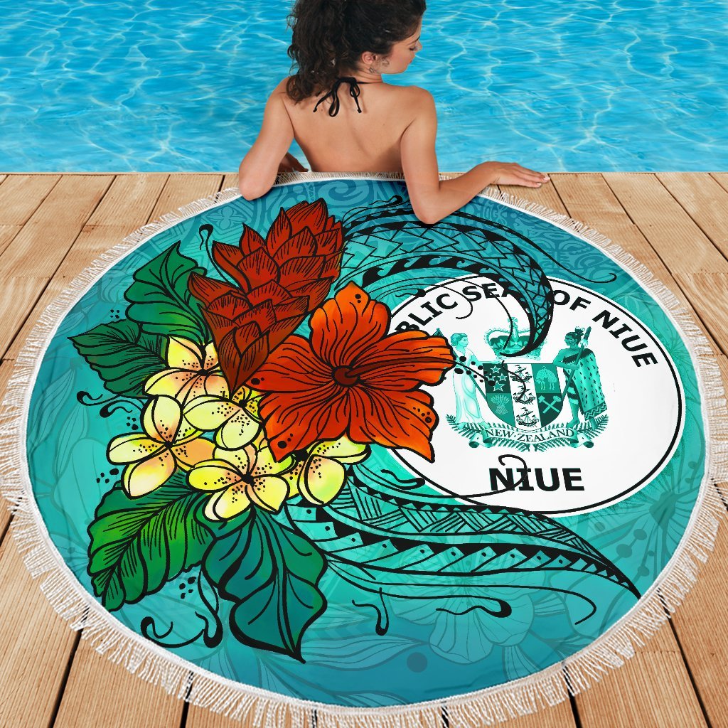 Niue Beach Blanket - Tropical Flowers Style - Polynesian Pride