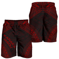 Kanaka Maoli Men's Shorts - Polynesian Chief Red Version - Polynesian Pride