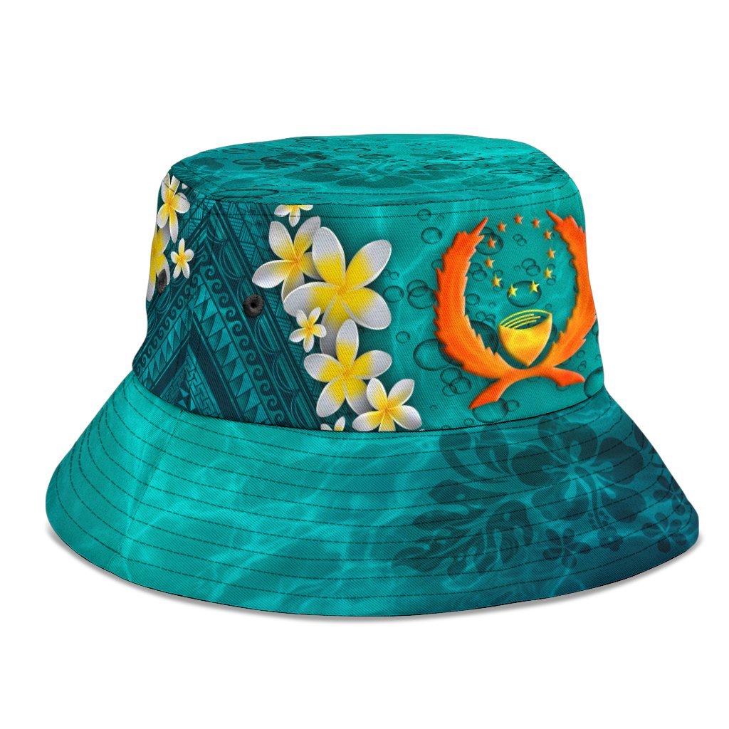 Pohnpei Micronesia Bucket Hat - Manta Ray Ocean - Polynesian Pride