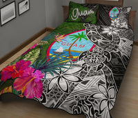 Guam Quilt Bed Set - Turtle Plumeria Banana Leaf - Polynesian Pride