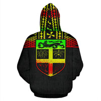 Fiji Polynesian Zip up Hoodie Reggae - Polynesian Pride