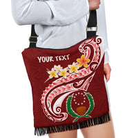Pohnpei Personalised Crossbody Boho Handbag - Pohnpei Seal Polynesian Patterns Plumeria - Polynesian Pride