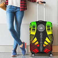 American Samoa Luggage Cover - Polynesian Tattoo Reggae - Polynesian Pride