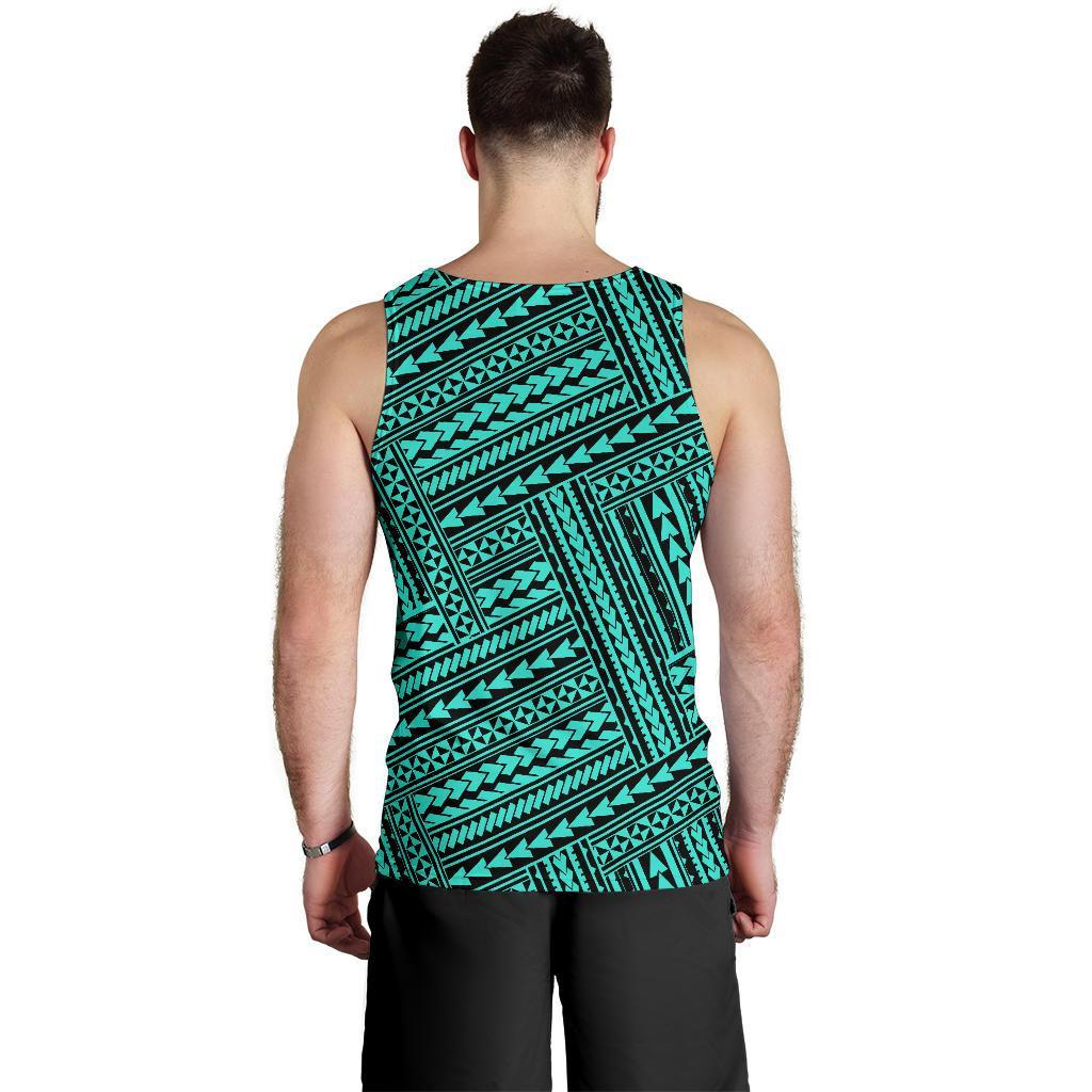 Polynesian Nation Turquoise Hawaii Men's Tank Top - Polynesian Pride