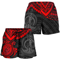 Vanuatu Polynesian Shorts (Women) - Red Turtle - Polynesian Pride
